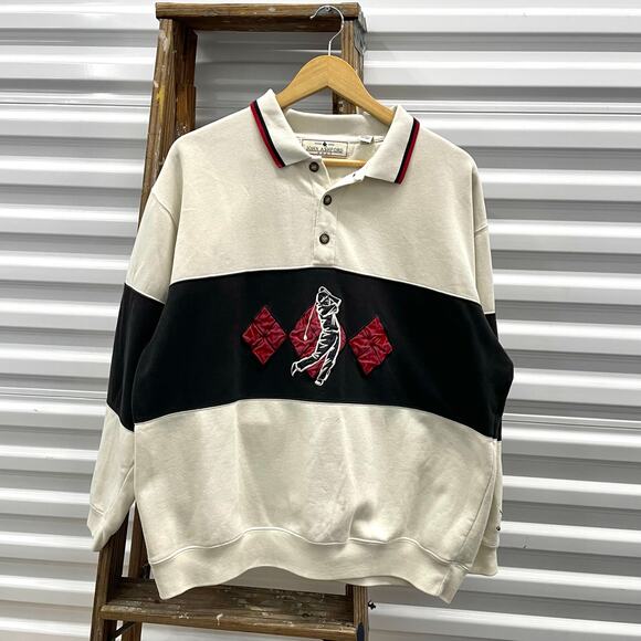 Vintage John Ashford Golf Embroidered Graphic Sweatshirt - Picture 1 of 5